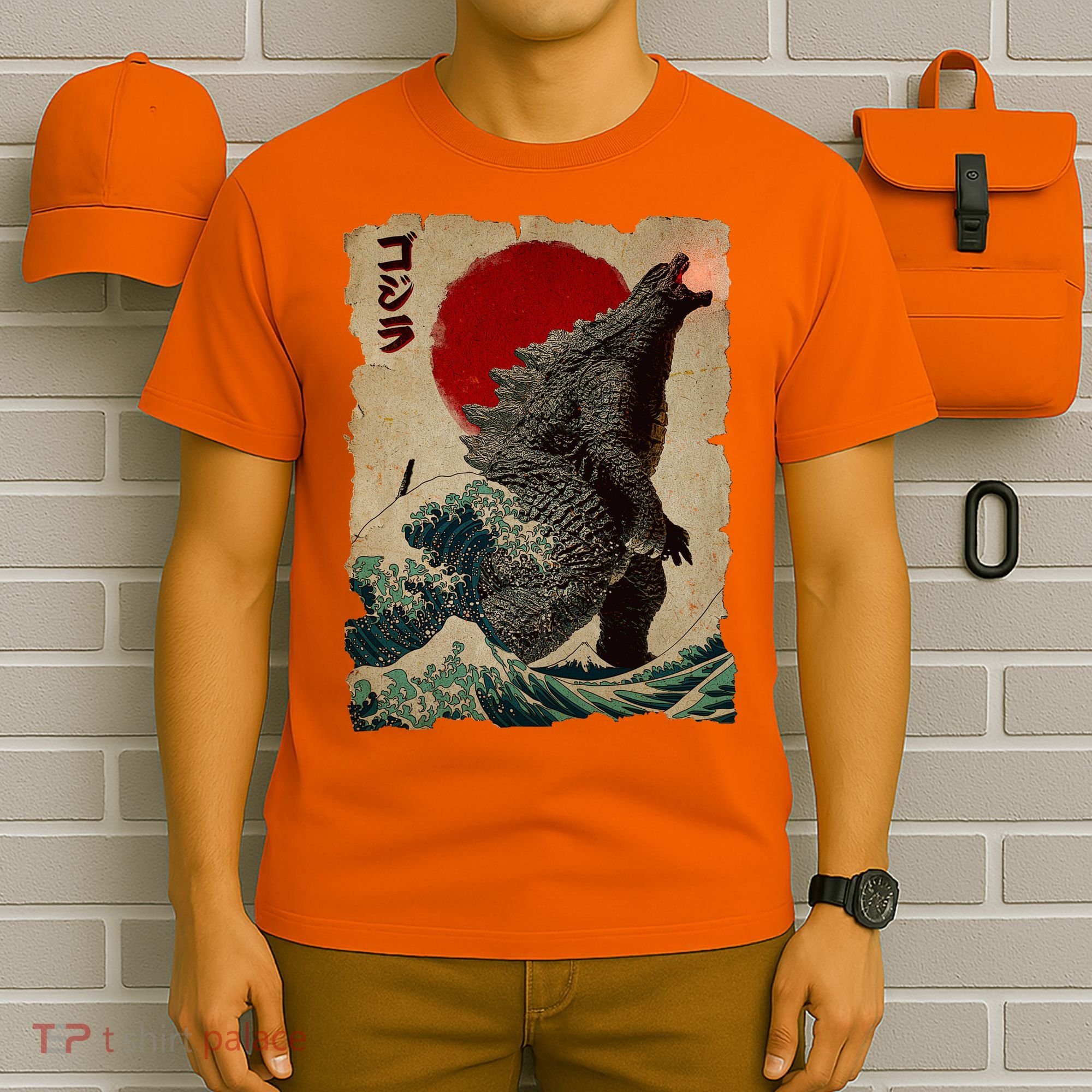 Vintage Japanese Monster Great Wave Poster T-Shirt