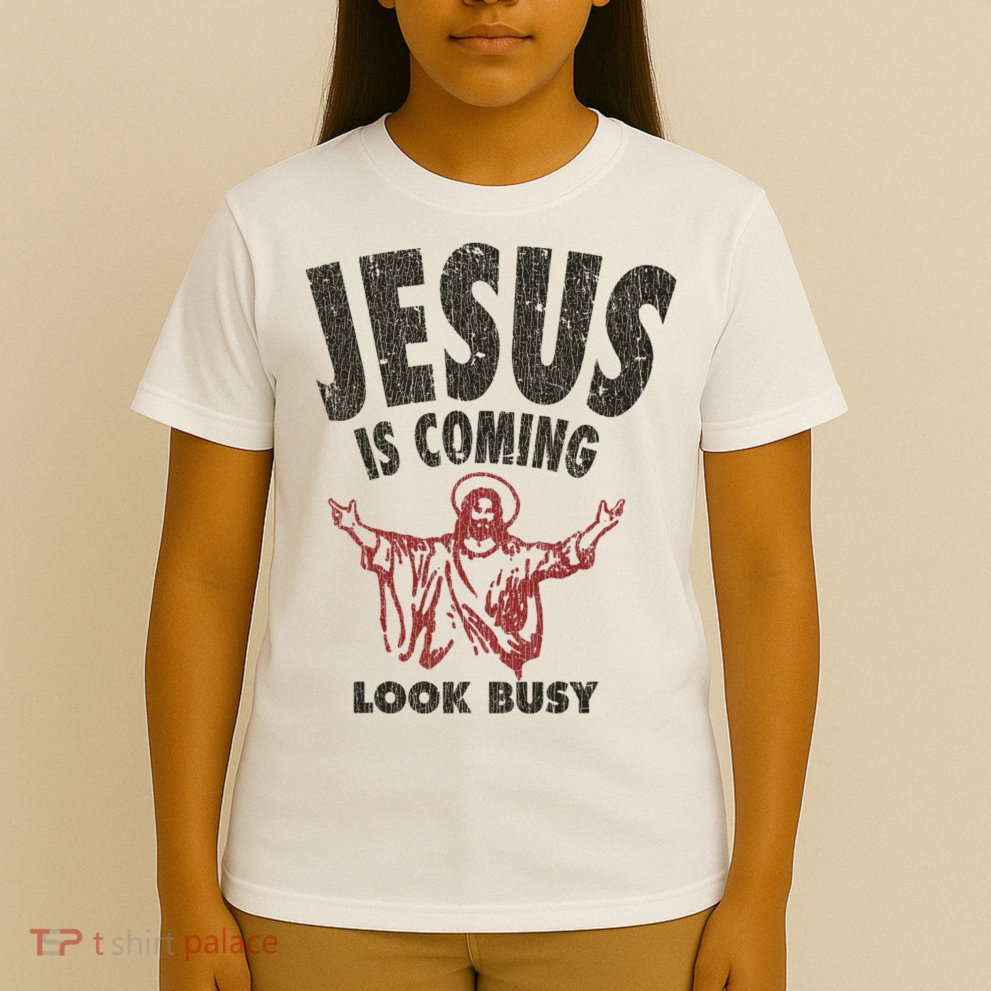 Vintage Jesus Is Coming Look Busy 1992 T-Shirt