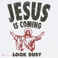 Vintage Jesus Is Coming Look Busy 1992 T-Shirt thumb 7