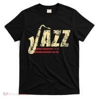 Vintage Jazz Lovers Music Band Player Saxophone T-Shirt thumb 0