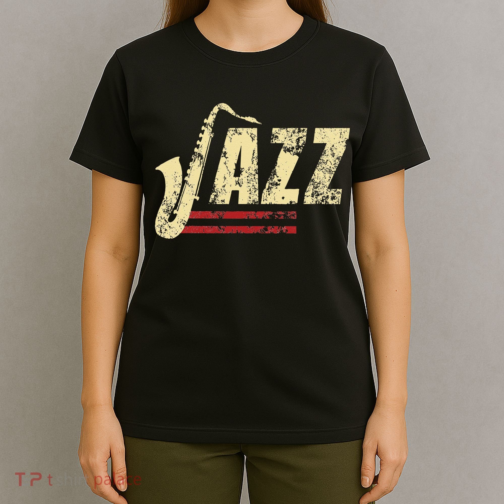 Vintage Jazz Lovers Music Band Player Saxophone T-Shirt