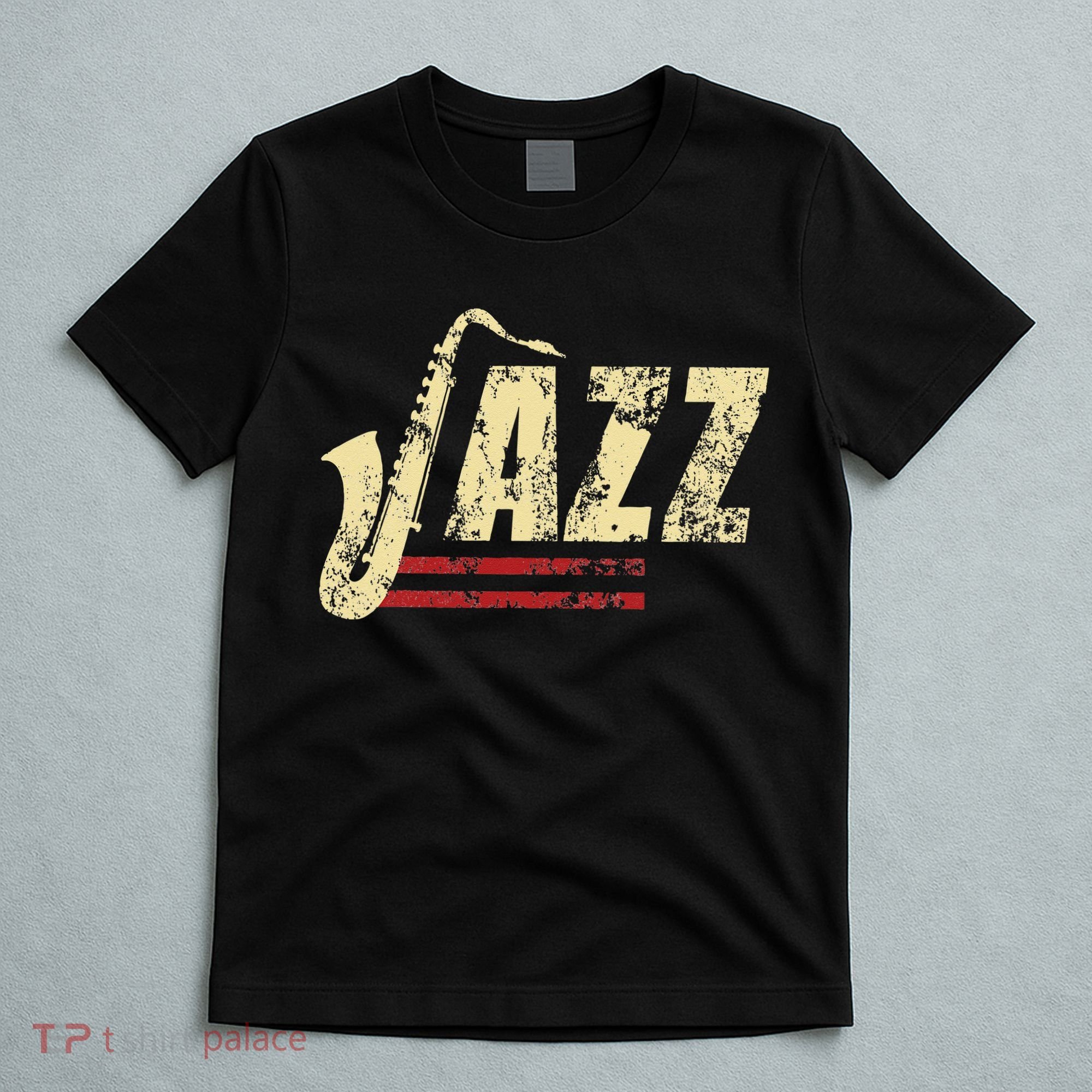 Vintage Jazz Lovers Music Band Player Saxophone T-Shirt