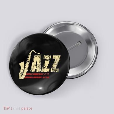Vintage Jazz Lovers Music Band Player Saxophone Button