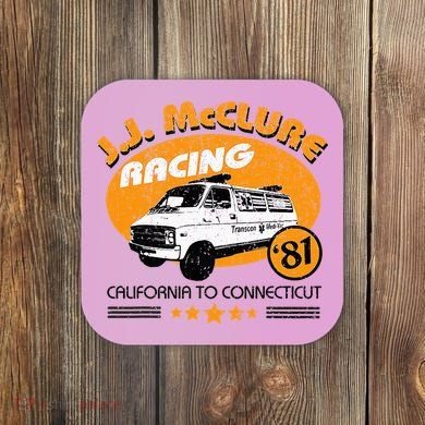 Vintage Jj Mcclure Racing V2 Coaster