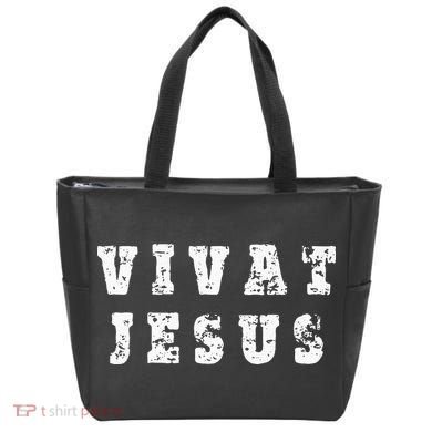 Vivat Jesus May Jesus Live Distressed Design Tote Bag