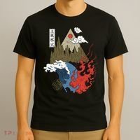 vintage Japanese Nature Elements Art Spiritual nature  T-Shirt thumb 3
