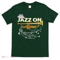 Vintage Jazz On Trumpet Player Blues Music Lovers Jazz Band T-Shirt thumb 0