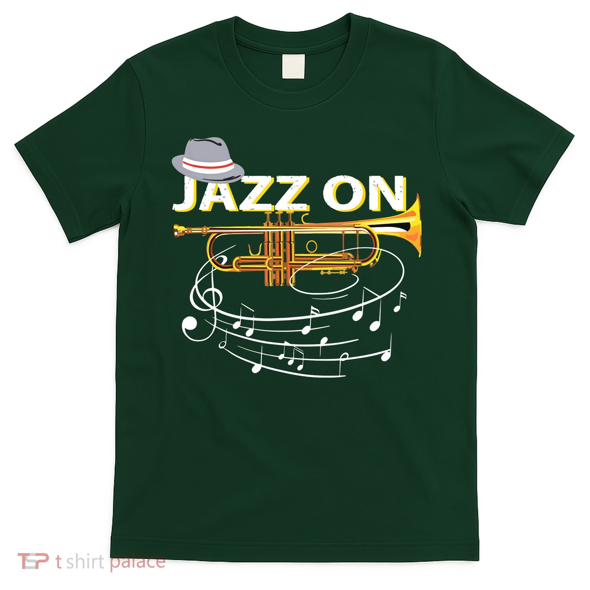 Vintage Jazz On Trumpet Player Blues Music Lovers Jazz Band T-Shirt