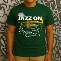 Vintage Jazz On Trumpet Player Blues Music Lovers Jazz Band T-Shirt thumb 3