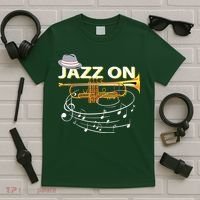 Vintage Jazz On Trumpet Player Blues Music Lovers Jazz Band T-Shirt thumb 5