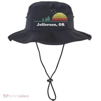 Vintage Jefferson Oregon Home Souvenir Print Bucket Hat