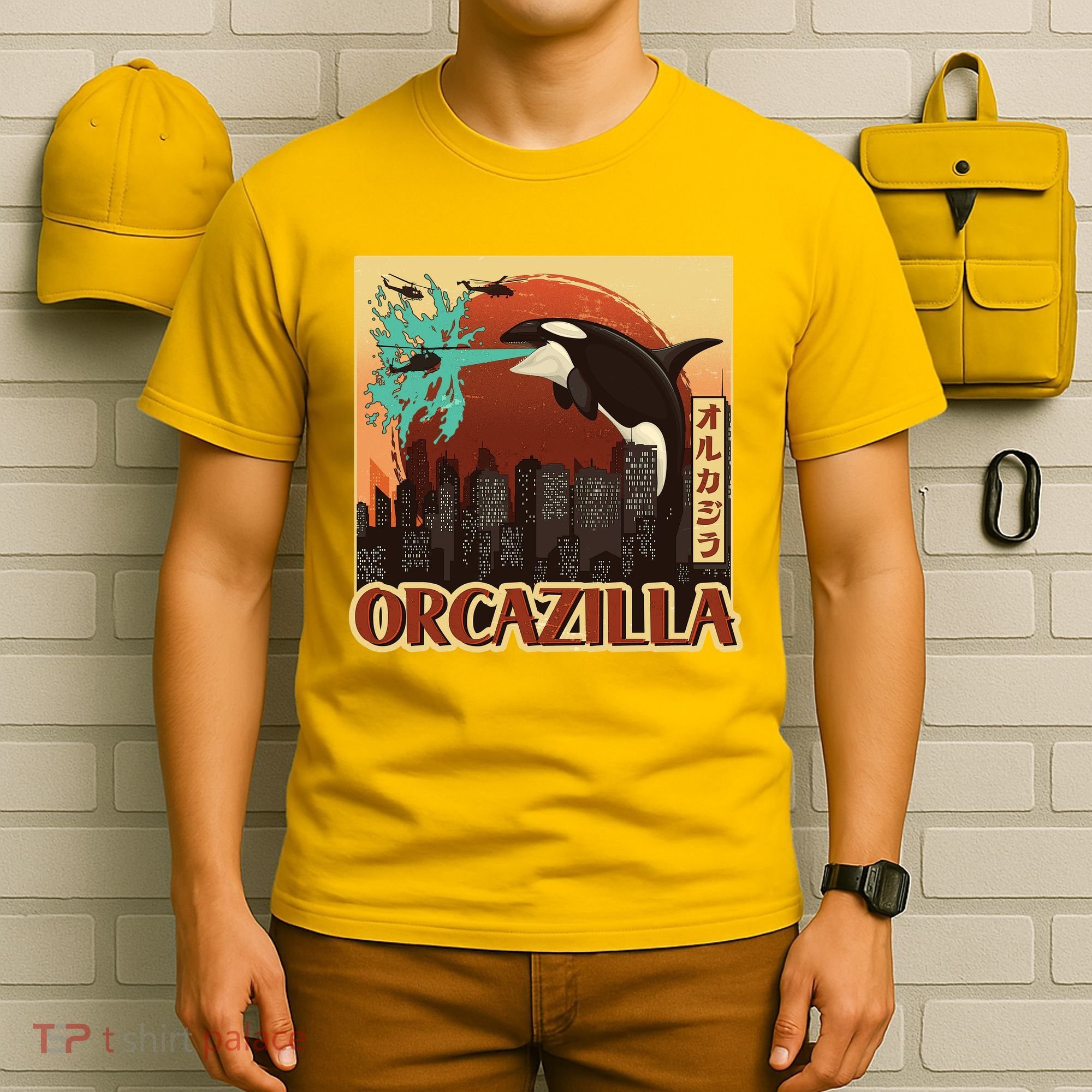 Vintage Japanese Orcazilla Poster T-Shirt