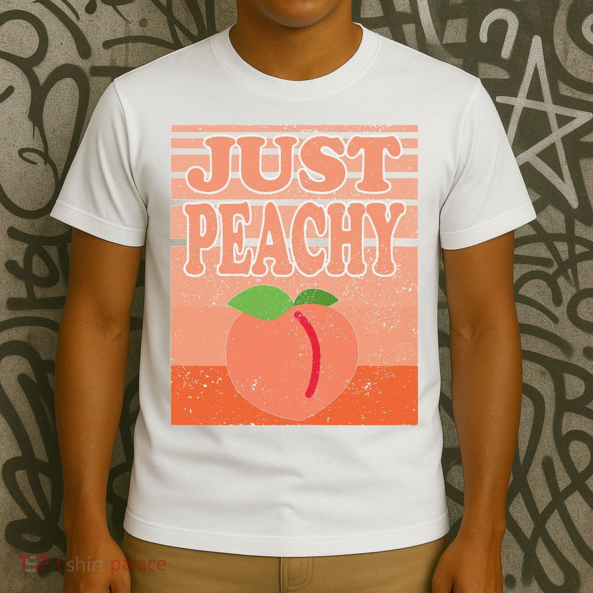 Vintage Just Peachy Southern Retro Summer Georgia T-Shirt