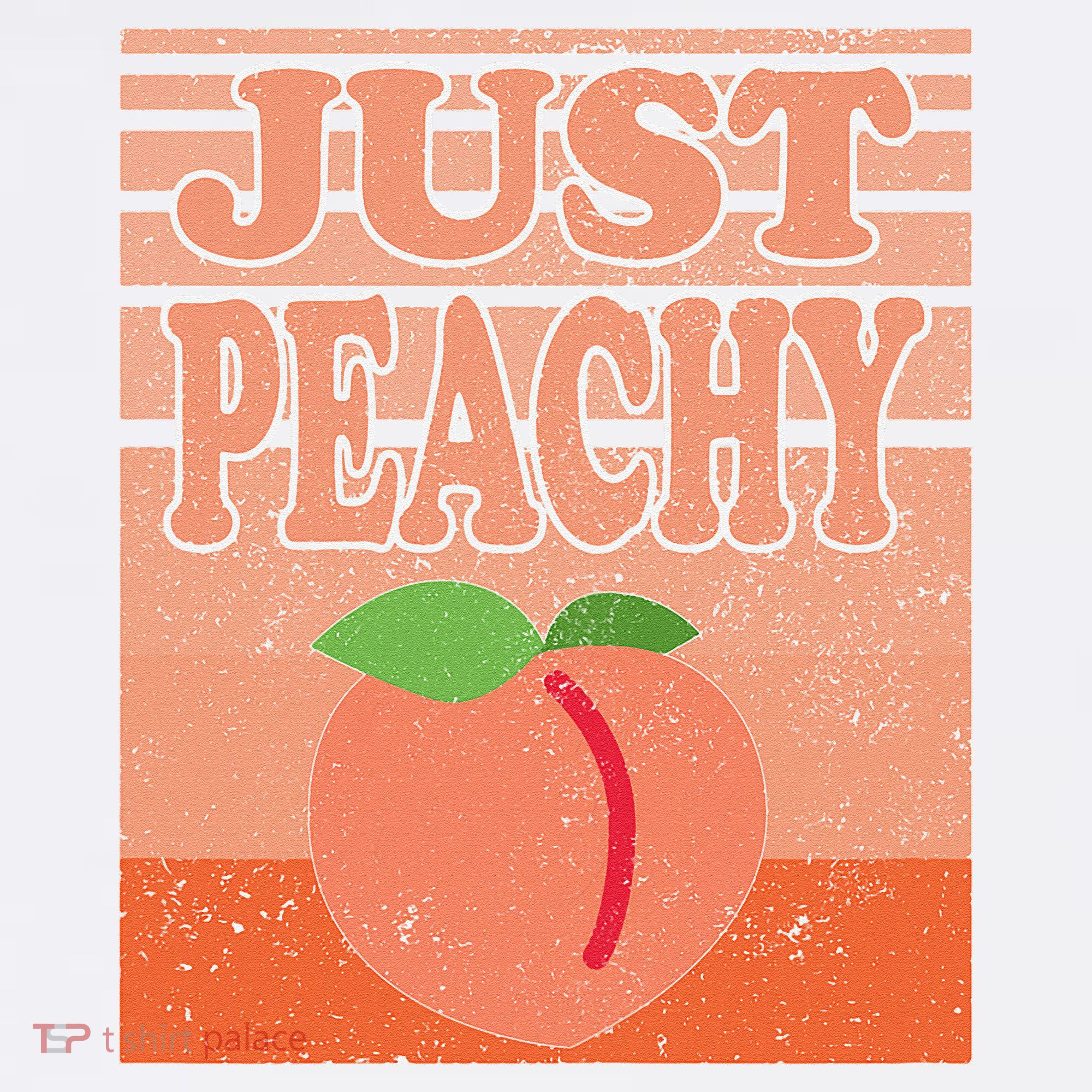 Vintage Just Peachy Southern Retro Summer Georgia T-Shirt