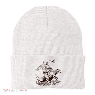 Vintage Jesus Riding Dinosaur 90s Beanie
