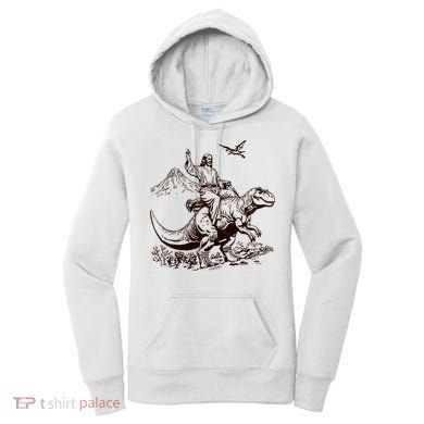 Vintage Jesus Riding Dinosaur 90s Women's Hoodie