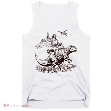 Vintage Jesus Riding Dinosaur 90s Tank Top