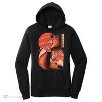 Vintage Japanese Red Fox Kitsune Tattoo Women's Hoodie thumb 0