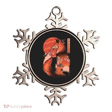 Vintage Japanese Red Fox Kitsune Tattoo Ornament