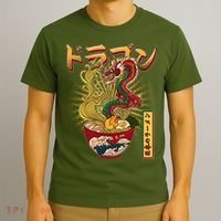 Vintage Japanese Ramen Noodles Dragon T-Shirt thumb 3