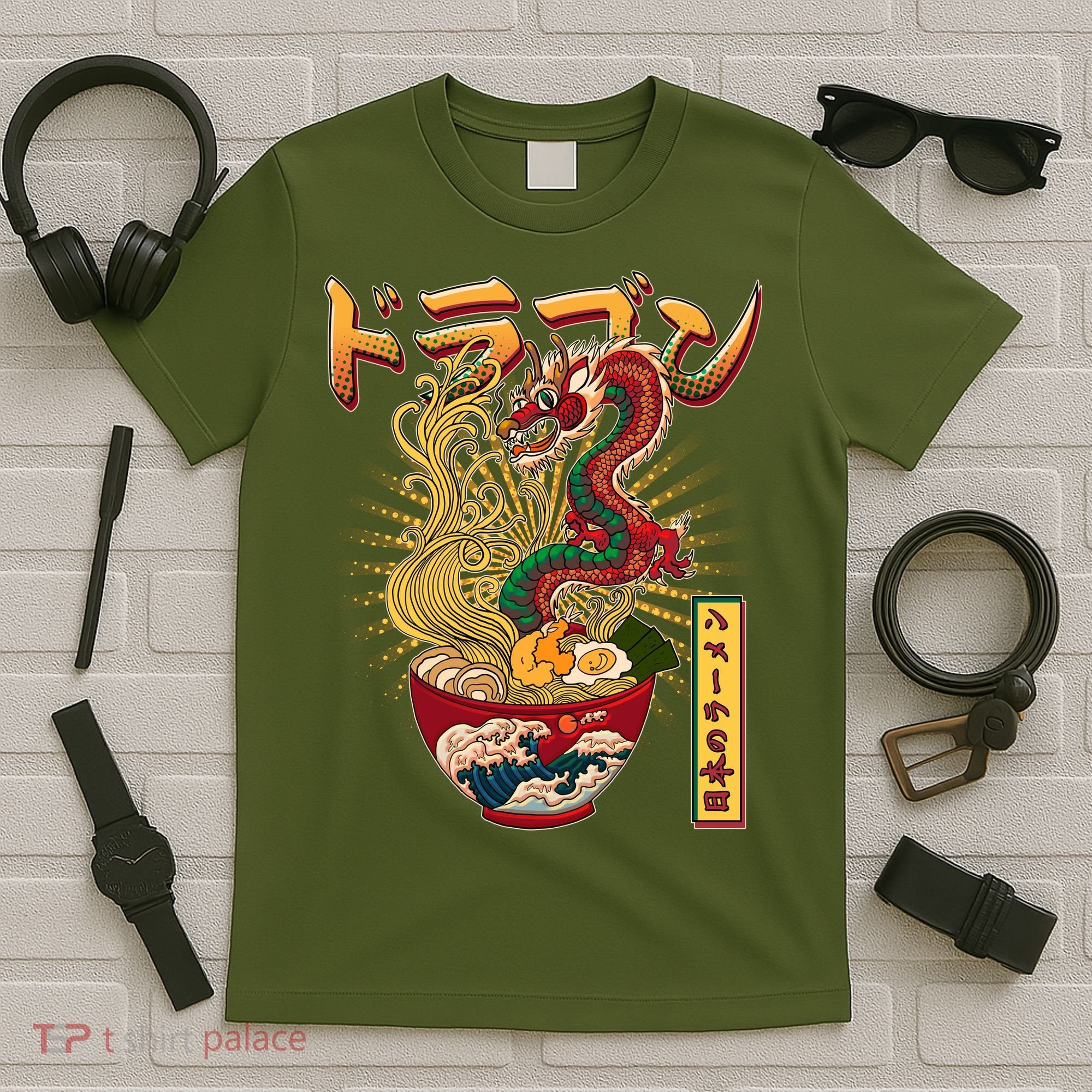 Vintage Japanese Ramen Noodles Dragon T-Shirt