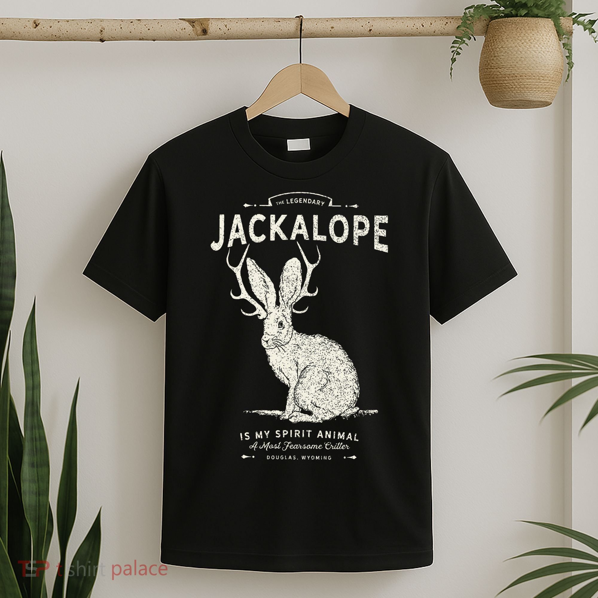 Vintage Jackalope Spirit Animal Mythical Critter T-Shirt