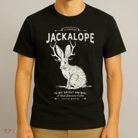 Vintage Jackalope Spirit Animal Mythical Critter T-Shirt thumb 3