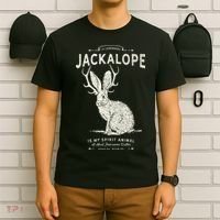 Vintage Jackalope Spirit Animal Mythical Critter T-Shirt thumb 6