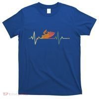 Vintage Jet Ski Rider Gift Heartbeat Jetski Gift T-Shirt thumb 0