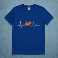 Vintage Jet Ski Rider Gift Heartbeat Jetski Gift T-Shirt thumb 5