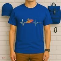 Vintage Jet Ski Rider Gift Heartbeat Jetski Gift T-Shirt thumb 6