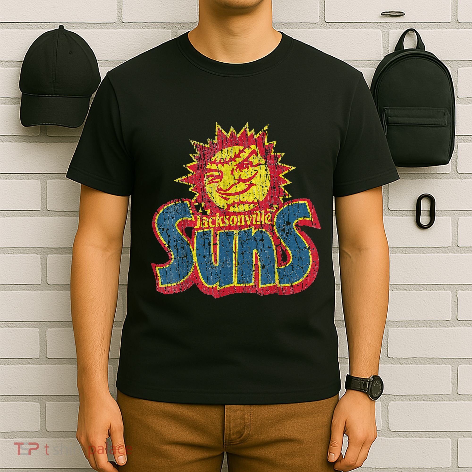 Vintage Jacksonville Suns 60s New Jersey Distressed Style T T-Shirt