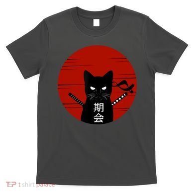 Vintage Japanese Sunset Style Cat Kitten Lover T-Shirt