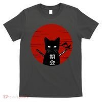 Vintage Japanese Sunset Style Cat Kitten Lover T-Shirt thumb 0