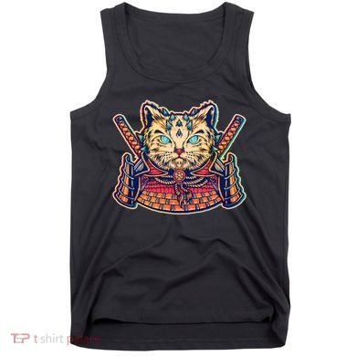 Vintage Japanese Samurai Warrior Cat Tank Top