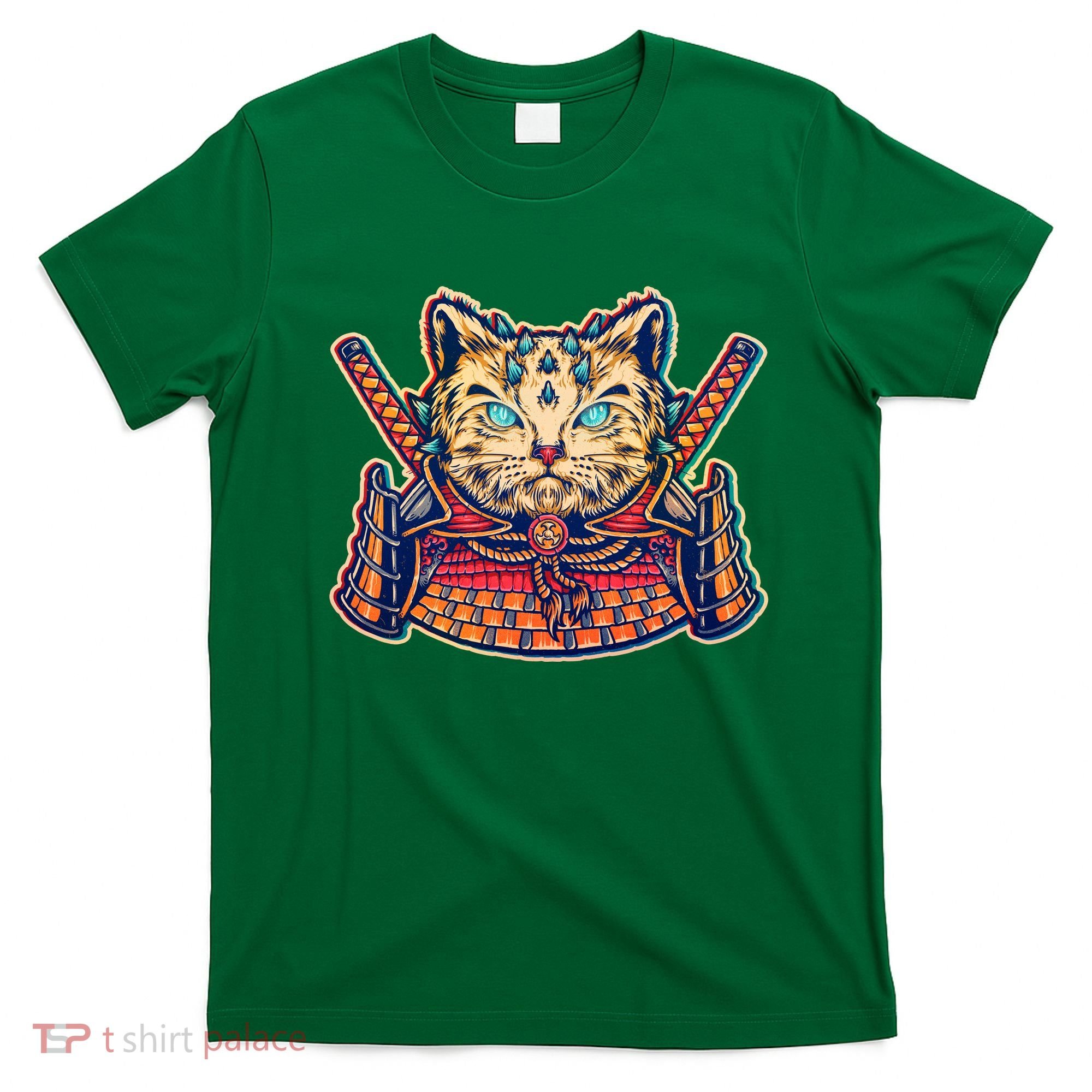 Vintage Japanese Samurai Warrior Cat T-Shirt