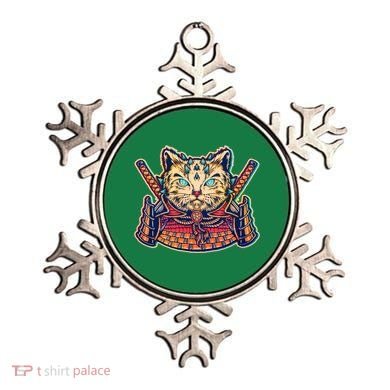 Vintage Japanese Samurai Warrior Cat Ornament