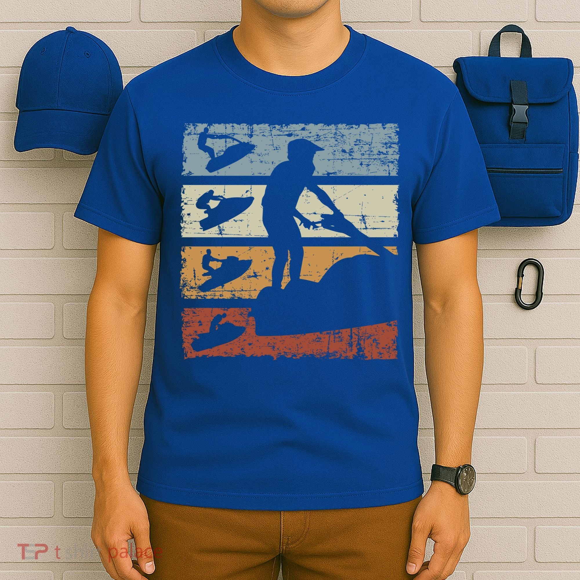 Vintage Jet Skiing High Speed Water Sport Jet Ski Lover Meaningful Gift T-Shirt