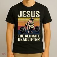 Vintage Jesus The Ultimate Deadlifter T-Shirt thumb 3