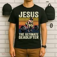 Vintage Jesus The Ultimate Deadlifter T-Shirt thumb 6