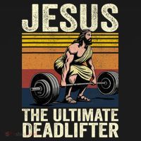 Vintage Jesus The Ultimate Deadlifter T-Shirt thumb 7