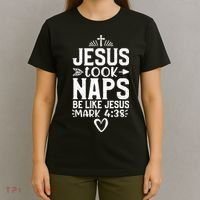 Vintage Jesus Took Naps Be Like Jesus Christian Religious T-Shirt thumb 4
