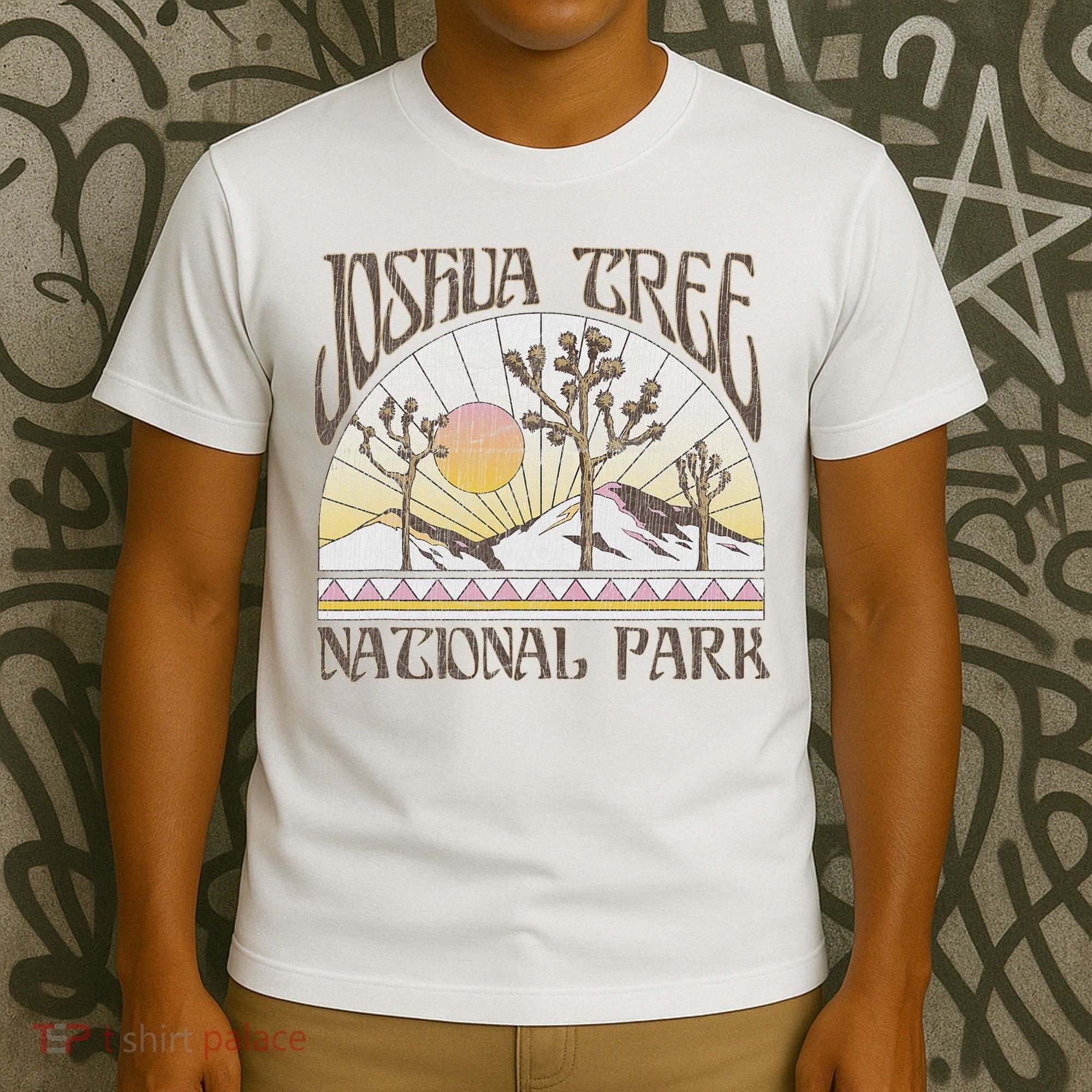 Vintage Joshua Tree National Park Retro Outdoor Camping Hike T-Shirt