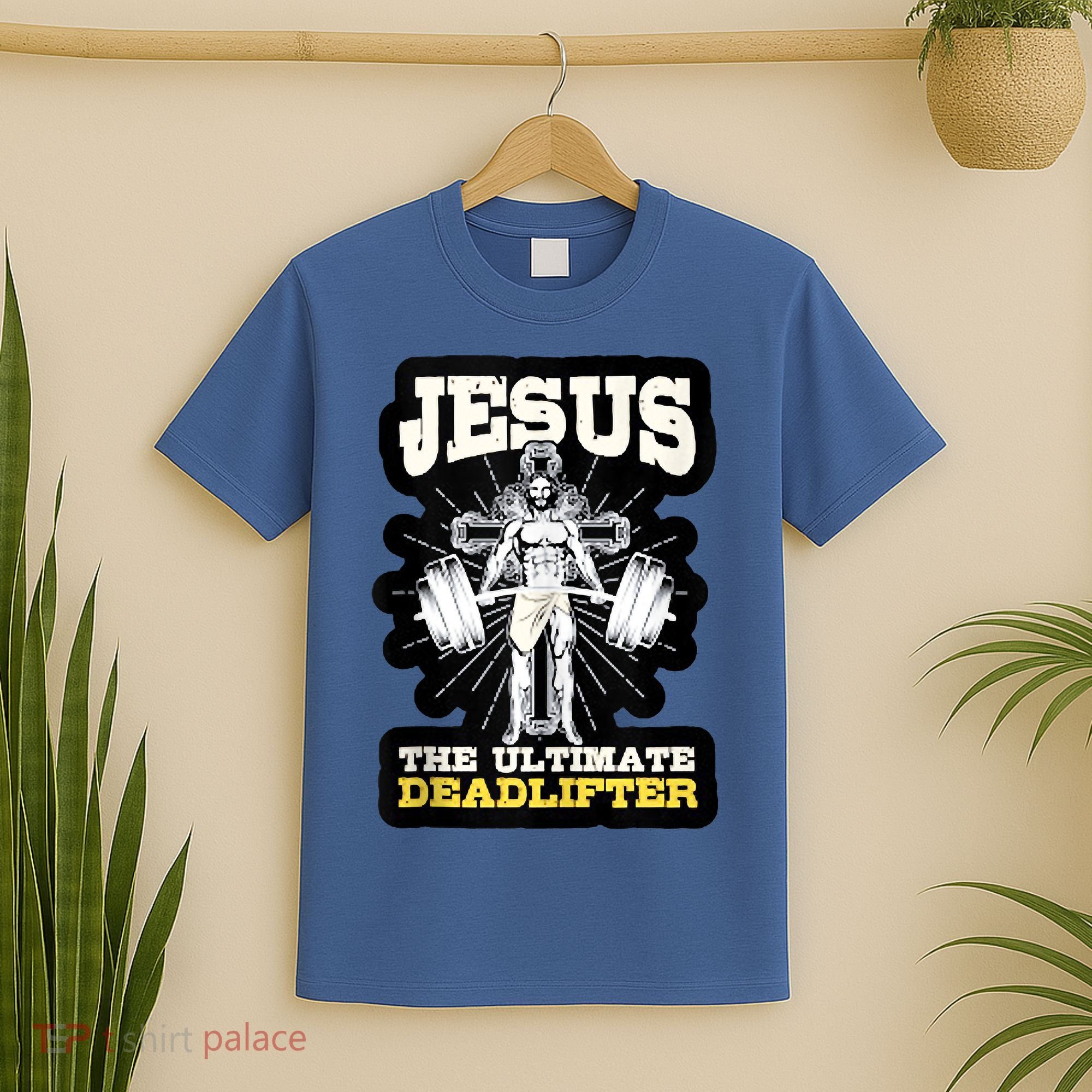 Vintage Jesus The Ultimate Deadlifter Funny Christian Gym T-Shirt