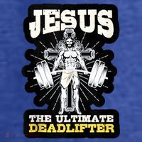 Vintage Jesus The Ultimate Deadlifter Funny Christian Gym T-Shirt thumb 5