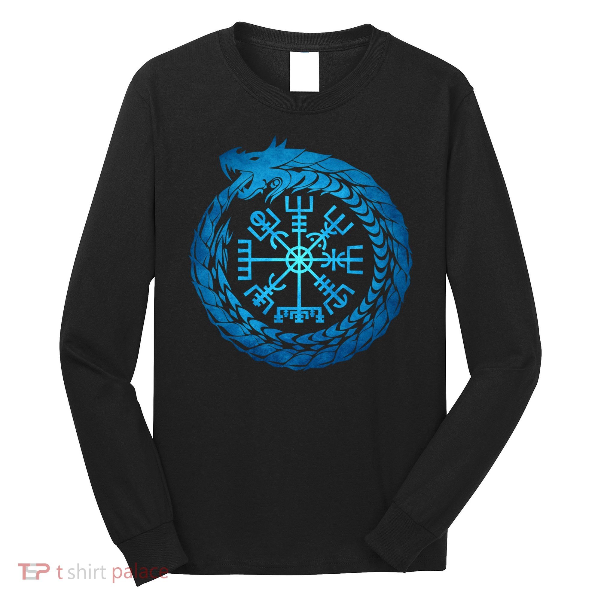 Vegvisir Jormungandr World Serpent Long Sleeve Shirt