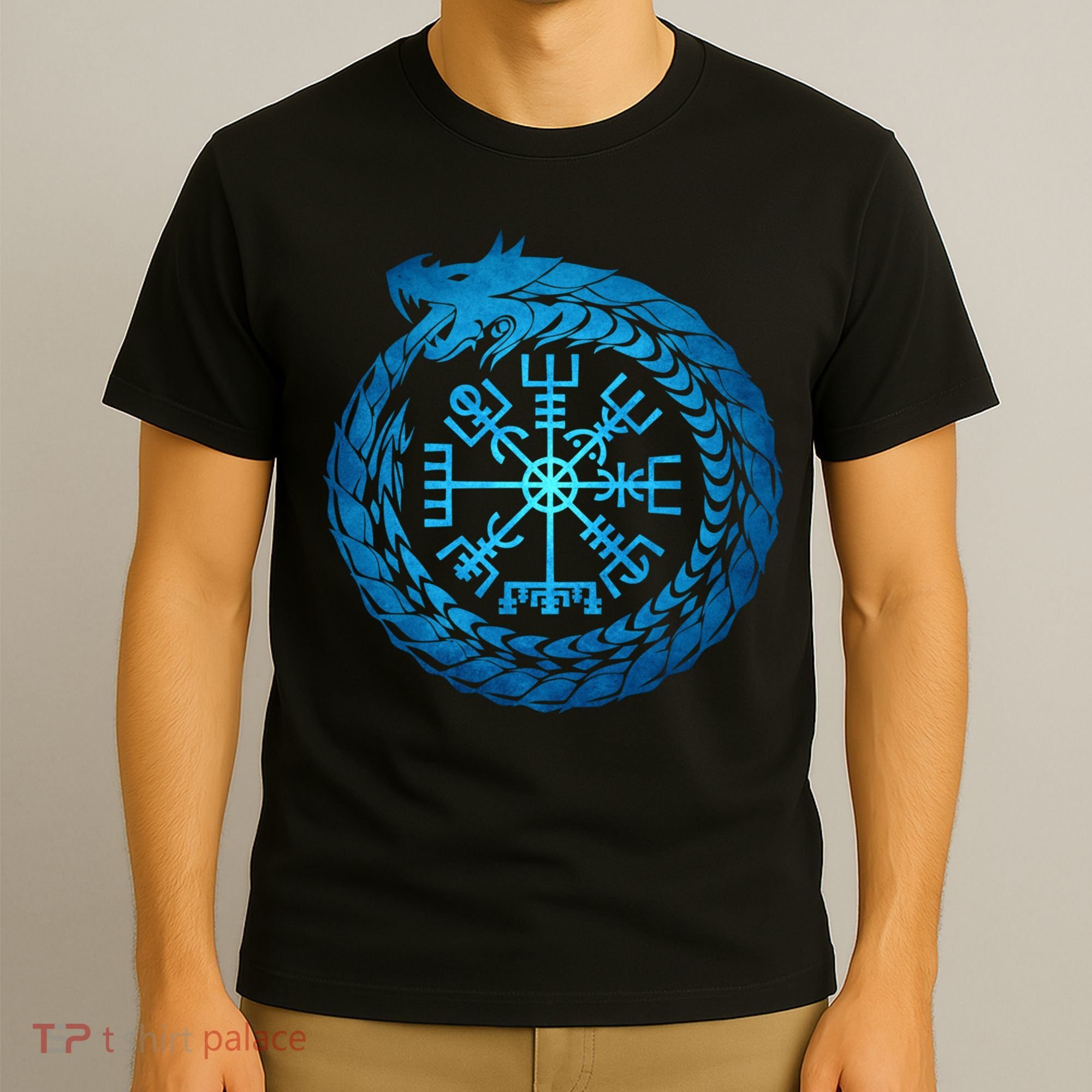 Vegvisir Jormungandr World Serpent T-Shirt
