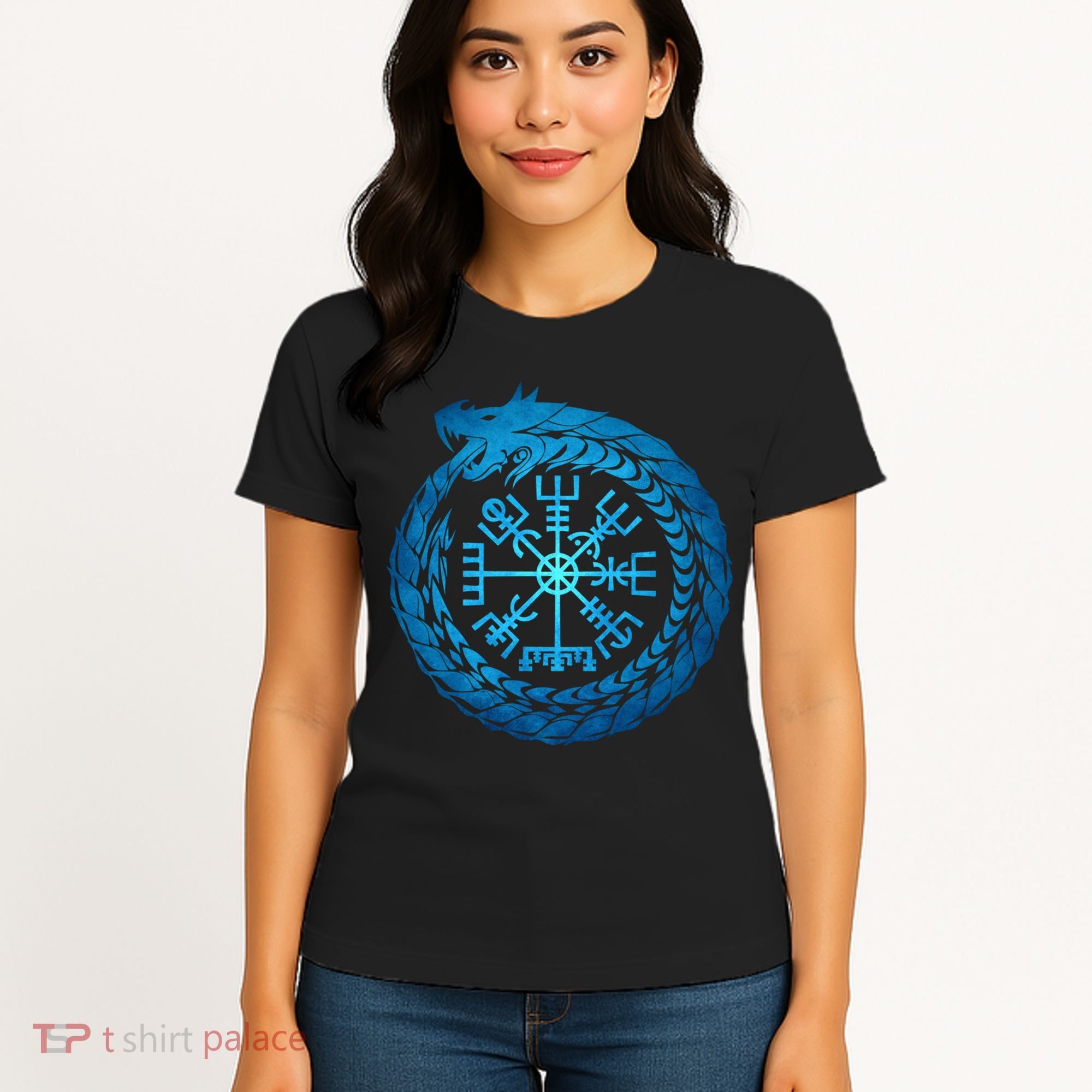 Vegvisir Jormungandr World Serpent Women's T-Shirt