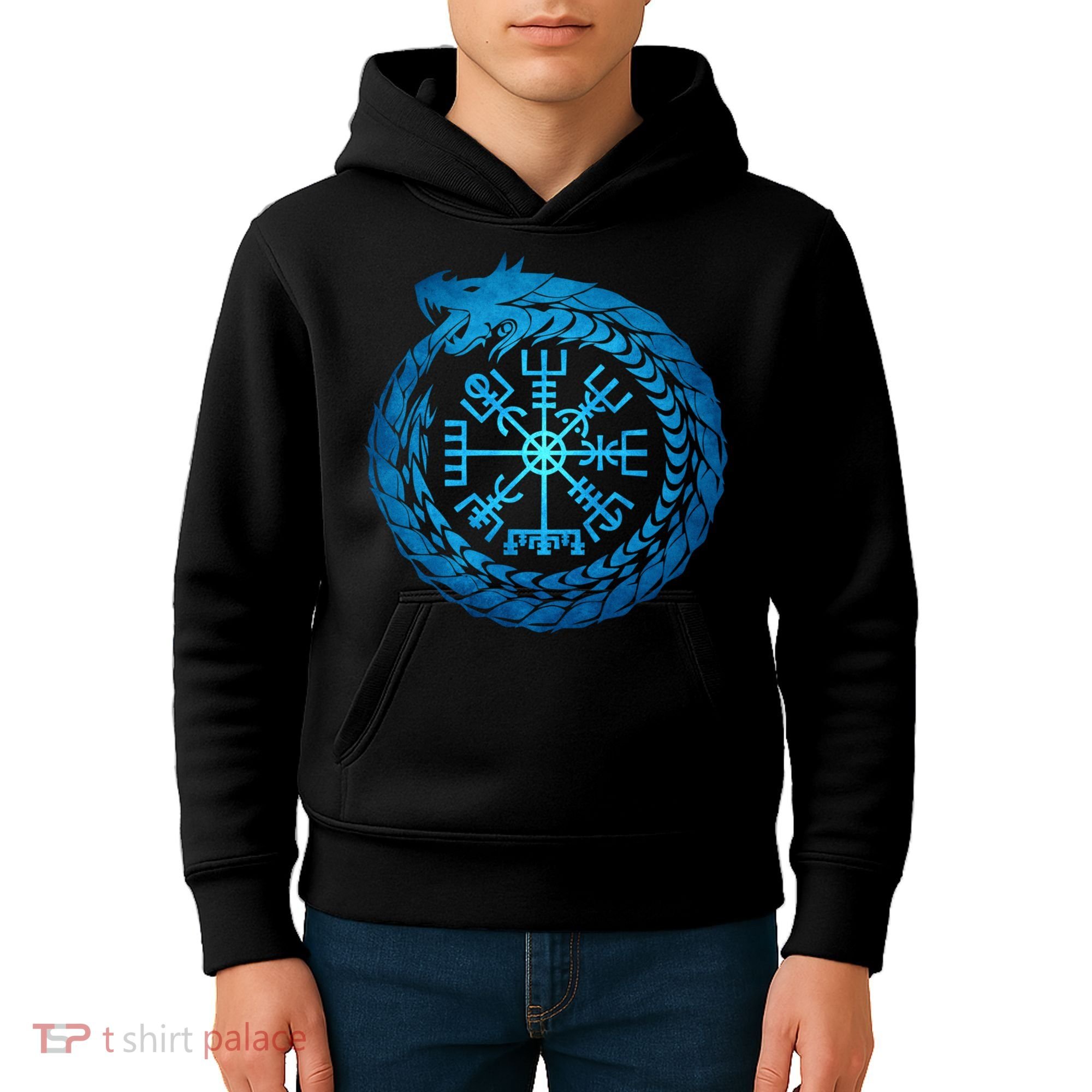 Vegvisir Jormungandr World Serpent Kids Hoodie