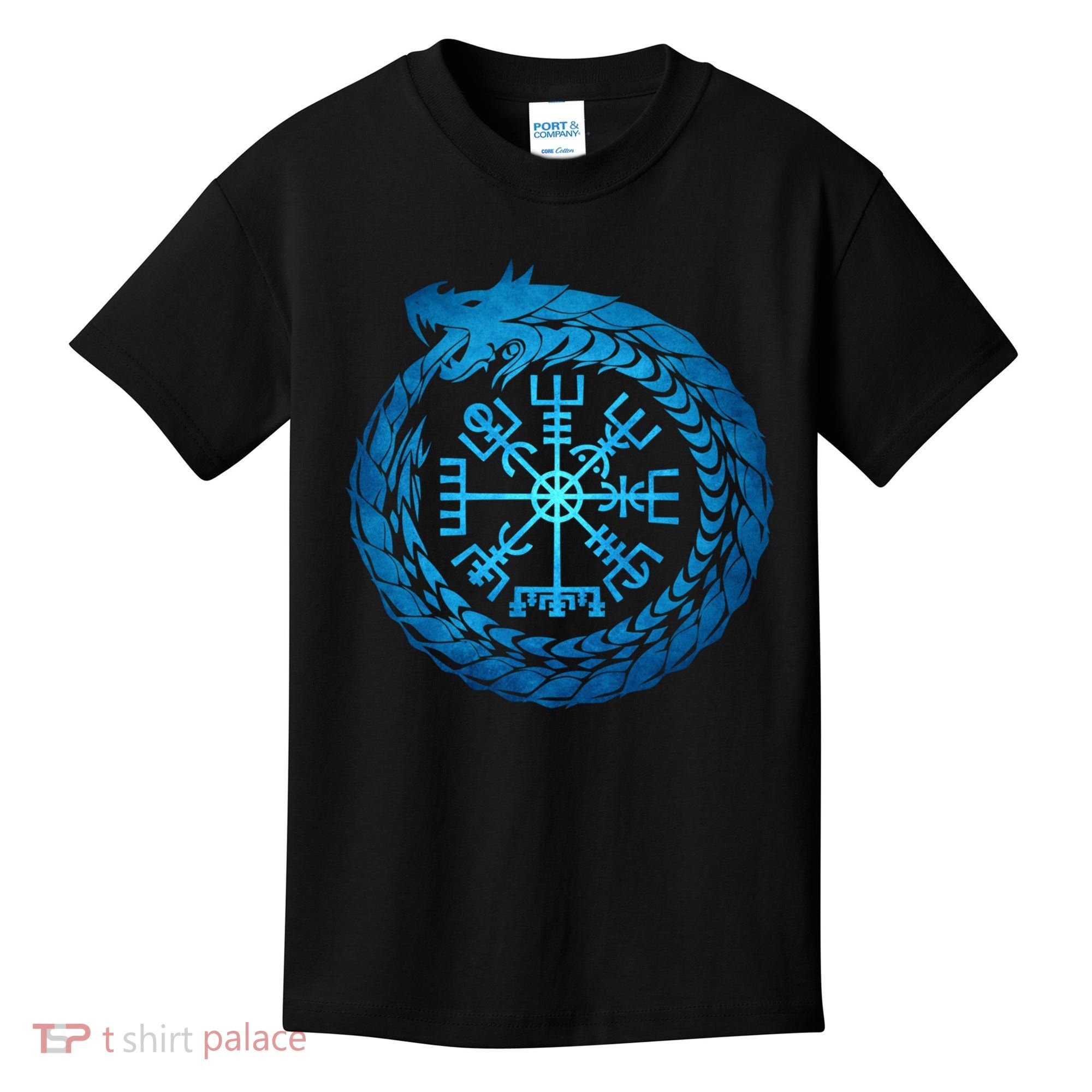 Vegvisir Jormungandr World Serpent Kids T-Shirt